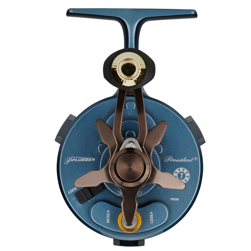 NEW ! Pflueger President Inline Ice Reel Dick Smith's Live Bait & Tackle