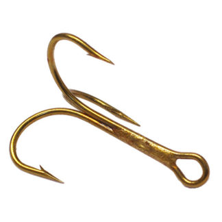 Mustad Round Bend Treble Hook - Gold - Dick Smith's Live Bait & Tackle
