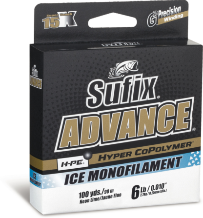 Sufix Advance Ice Monofilament 100yd Spool