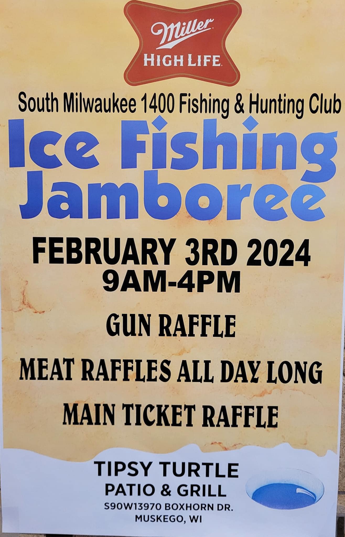 South Milwaukee 1400 Fishing & Hunting Club - Ice Fishing Jamboree - Dick  Smith's Live Bait & Tackle