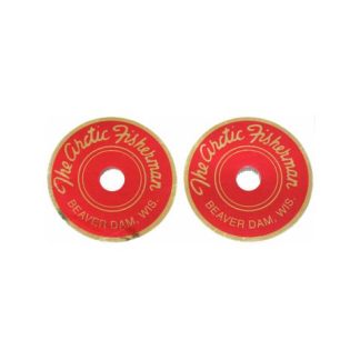 Beaver Dam Round Name Plate Sticker - 2pk - Red