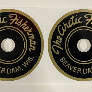Beaver Dam Round Name Plate Sticker - 2pk - Black