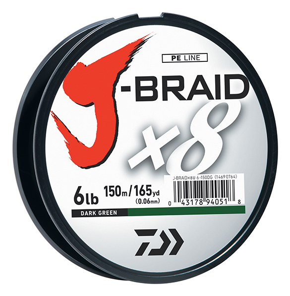 Daiwa J-Braid X8 Braided Line - 165yd