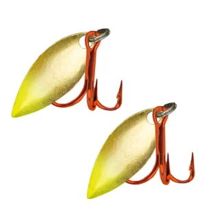 Acme Gold/Glow Willow Blade+Red Treble Kit - 2pk